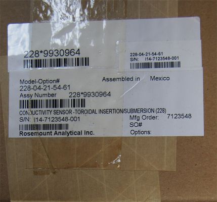 3/4 MNPT Emerson Rosemount Toroidal Conductivity Sensor  228-04-21-54-61